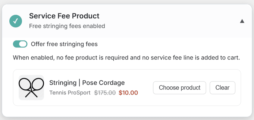Free Stringing Fees Mode screenshot