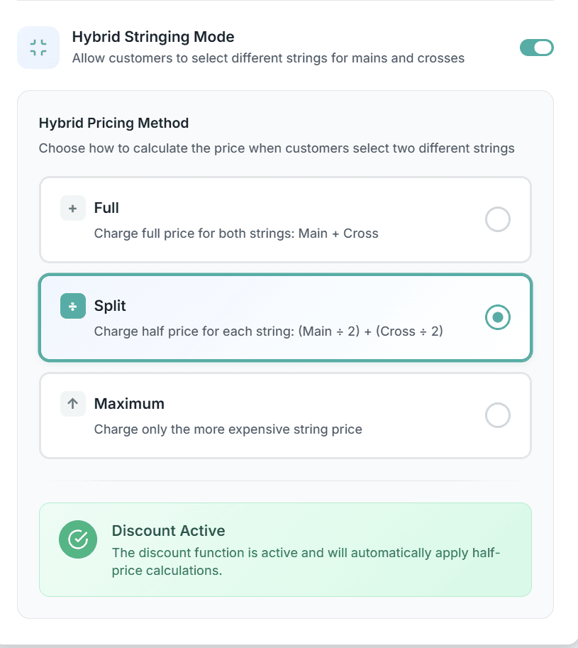 Hybrid Stringing Mode screenshot